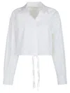 Alexander Wang T Alexanderwang.t Cotton Cropped Drawstring Shirt