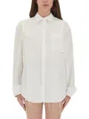 Alexander Wang T T By Alexander Wang Shirt With Logo In White