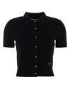 Alexander Wang T T By Alexander Wang Polo Cardigan In Black