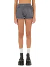 Alexander Wang T T By Alexander Wang Dark Grey Cotton Blend Shorts