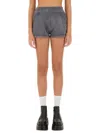Alexander Wang T T By Alexander Wang Dark Grey Cotton Blend Shorts In Grey