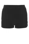 Alexander Wang T T By Alexander Wang Black Shorts With Subtle Logo Detail In 001