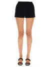 Alexander Wang T T By Alexander Wang Logo Embroidered Track Shorts In Black