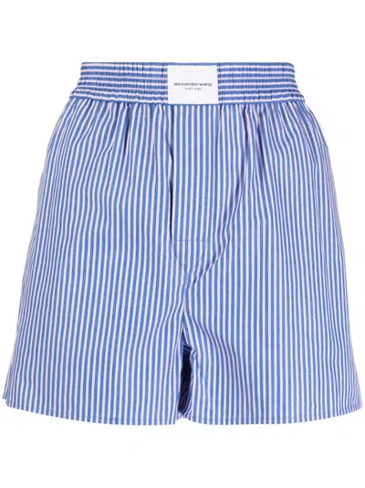 Alexander Wang T T By Alexander Wang Shorts With Logo In Multicolour