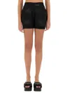 Alexander Wang T T By Alexander Wang Black Shorts With Subtle Logo Detail