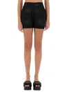 Alexander Wang T T By Alexander Wang Black Shorts With Subtle Logo Detail In Black