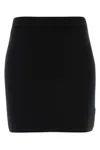 Alexander Wang T T By Alexander Wang Black Wool Blend Mini Skirt In Black
