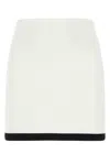 Alexander Wang T Mini Skirt With Logo Jacquard Trim In White