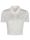 Alexander Wang T Alexanderwang. T Polo Collar Short Sleeves Cardigan In White
