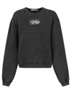 Alexander Wang T T By Alexander Wang Dark Grey Cotton Sweatshirt In Grey