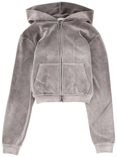 Alexander Wang T T By Alexander Wang Sweatshirt With Logo In Gray