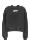 Alexander Wang T T By Alexander Wang Dark Grey Cotton Sweatshirt In Grey