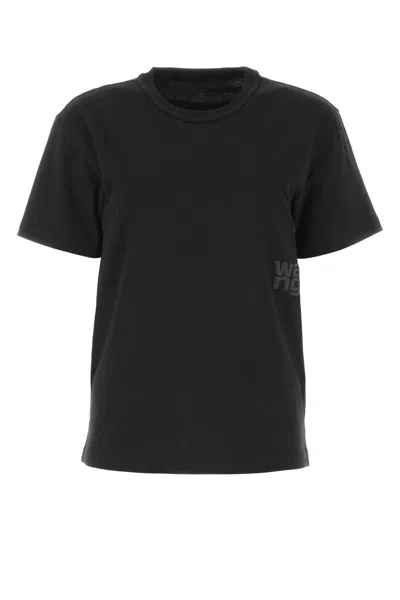 ALEXANDER WANG T ALEXANDER WANG ESSENTIAL JSY SS TEE W/ PUFF LOGO & BOUND NECK