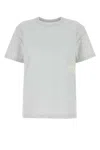 Alexander Wang T T By Alexander Wang Melange Light Grey Cotton T-shirt In Grey
