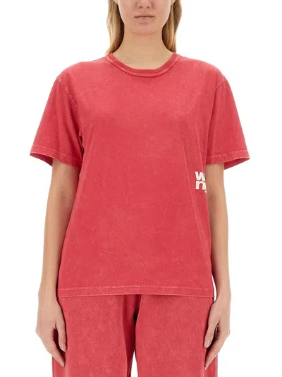 Alexander Wang T T By  Shirt With Logo In Red