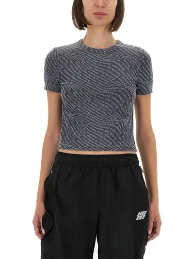 Alexander Wang T T By -shirt With Logo In Gray