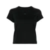 Alexander Wang T T By Alexander Wang Puff Logo Shrunken T-shirt In Black