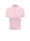Alexander Wang T Pink Mockneck T-shirt In Pink