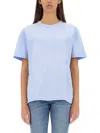 Alexander Wang T T By Alexander Wang Relaxed-fit Cotton T-shirt With Subtle Logo Detail In Purple