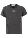 Alexander Wang T Alexanderwang. T Shrunken Logo Tee In Grey