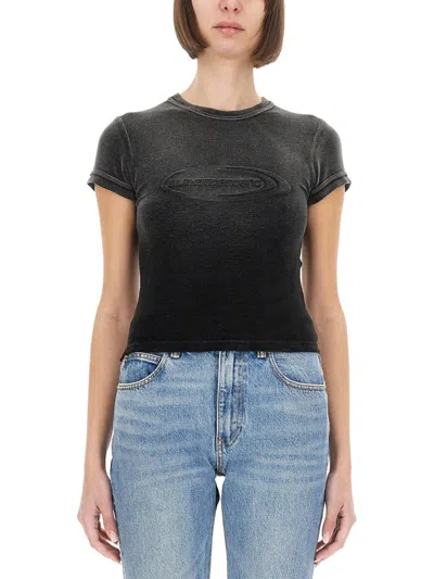 Alexander Wang T T By -shirt With Logo In Black