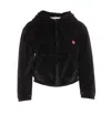 Alexander Wang T T By Alexander Wang Velour Sweatshirt In Black
