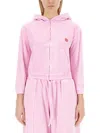 Alexander Wang T T By Alexander Wang Velour Sweatshirt In Pink
