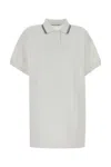 Alexander Wang T T By Alexander Wang White Cotton Mini Polo Dress In White