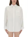 Alexander Wang T T By Alexander Wang White Regular Fit Shirt With Logo