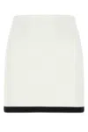 Alexander Wang T T By Alexander Wang White Stretch Viscose Blend Mini Skirt