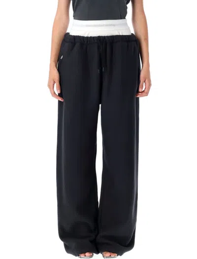 Alexander Wang T T By Alexander Wang Wide Leg Sweatpant W/ Logo Elastic Expos