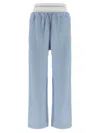 Alexander Wang T T By Alexander Wang 'wide Leg W/ Logo Elastic Exposed Brief' Joggers
