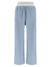 Alexander Wang T T By Alexander Wang 'wide Leg W/ Logo Elastic Exposed Brief' Joggers