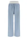 Alexander Wang T T By Alexander Wang 'wide Leg W/ Logo Elastic Exposed Brief' Joggers