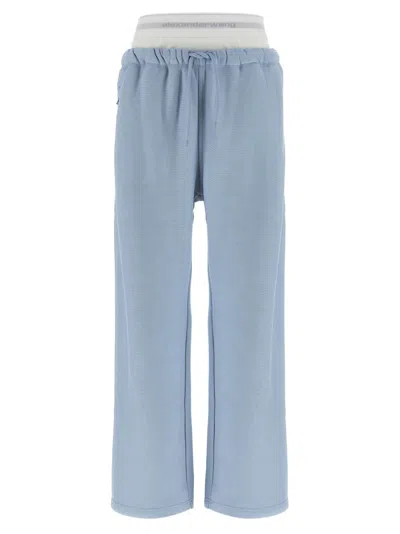 Alexander Wang T T By Alexander Wang Wide Leg W/ Logo Elastic Exposed Brief' Joggers