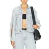 Alexander Wang T T By Alexander Wang Zipped Sleeve Trucker Cotton Jacket