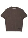 Alexander Wang T T-shirt Con Logo In Brown