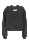 Alexander Wang T T By Alexander Wang Dark Grey Cotton Sweatshirt In Gray