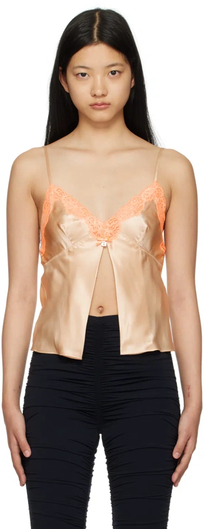 Alexander Wang T Tan Butterfly Camisole In 924 Peach Sorbet