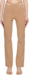Alexander Wang T Tan Criss-cross Leggings In 280 Neutral