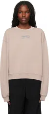 Alexander Wang T Taupe Blade Logo-embossed Sweatshirt In 230a Washed Oyster