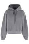 Alexander Wang T Gray Puff Logo Hoodie