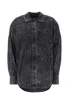 Alexander Wang T T By Alexander Wang Black Cotton Oversize Shirt In Black