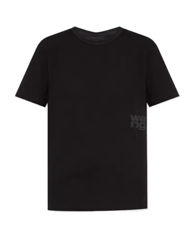 Alexander Wang T-shirt With Round Neck And Short Sleeves In Black