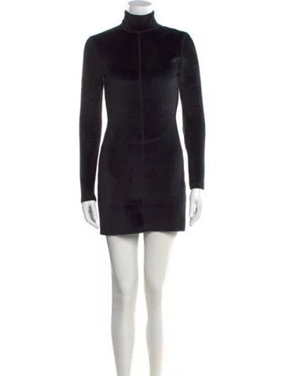 Pre-owned Alexander Wang T Turtleneck Mini Dress In Black