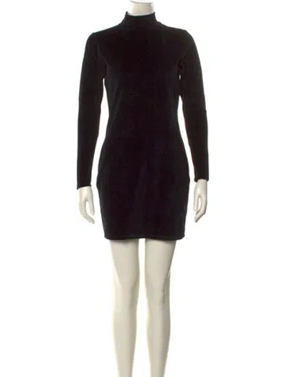 Pre-owned Alexander Wang T Turtleneck Mini Dress In Black