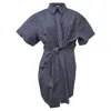Alexander Wang T Alexander Wang. T Twisted Placket Dress In Black Cotton In Black