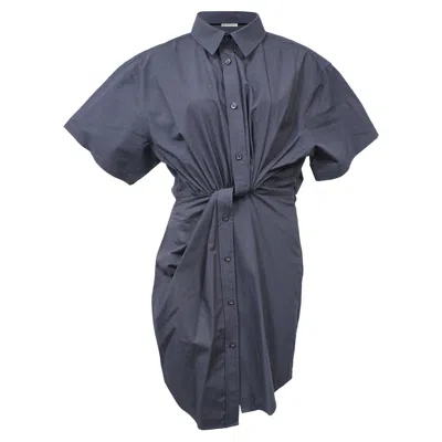 Alexander Wang T Alexander Wang. T Twisted Placket Dress In Black Cotton