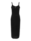 Alexander Wang T T By Alexander Wang Openwork Mesh Midi Dress With Fitted Silhouette In Black