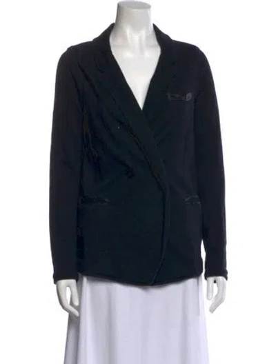 Pre-owned Alexander Wang T V-neck Long Sleeve Blouse In Black